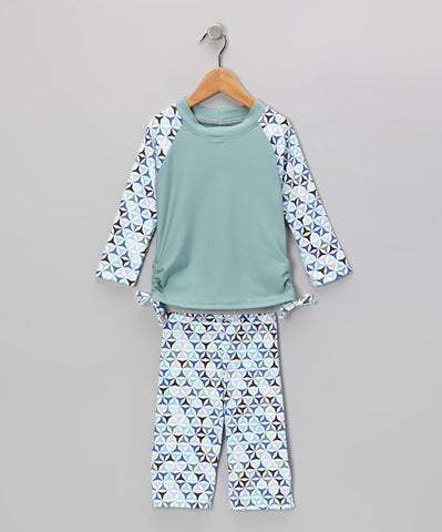 Jade Kaleidoscope Long Sleeve Rashguard Set