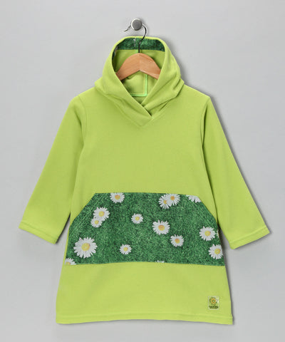 Green Dot Fleece Tunic