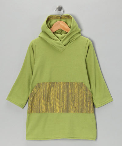 Green Dot Fleece Tunic