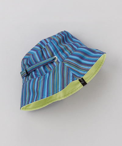 Blue Stripe Reversible Bucket Hat