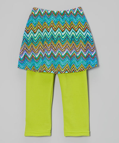 Citron Fleece Cozy Skirt Over Pants